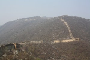 View along the Mutianyu section of the Great Wall