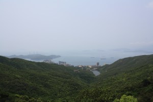View down to the northern side of Hong Kong Island